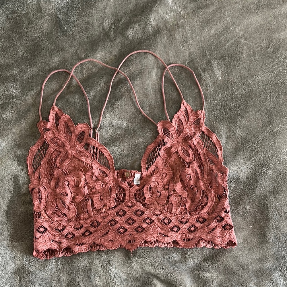 Free People Lace Bralette in Soft Pink